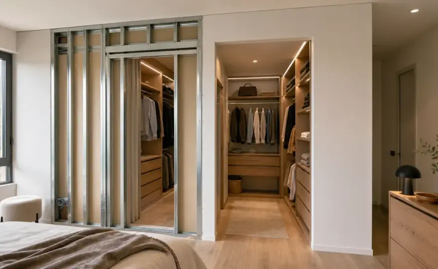 Cabina armadio in cartongesso, misure e costi da conoscere